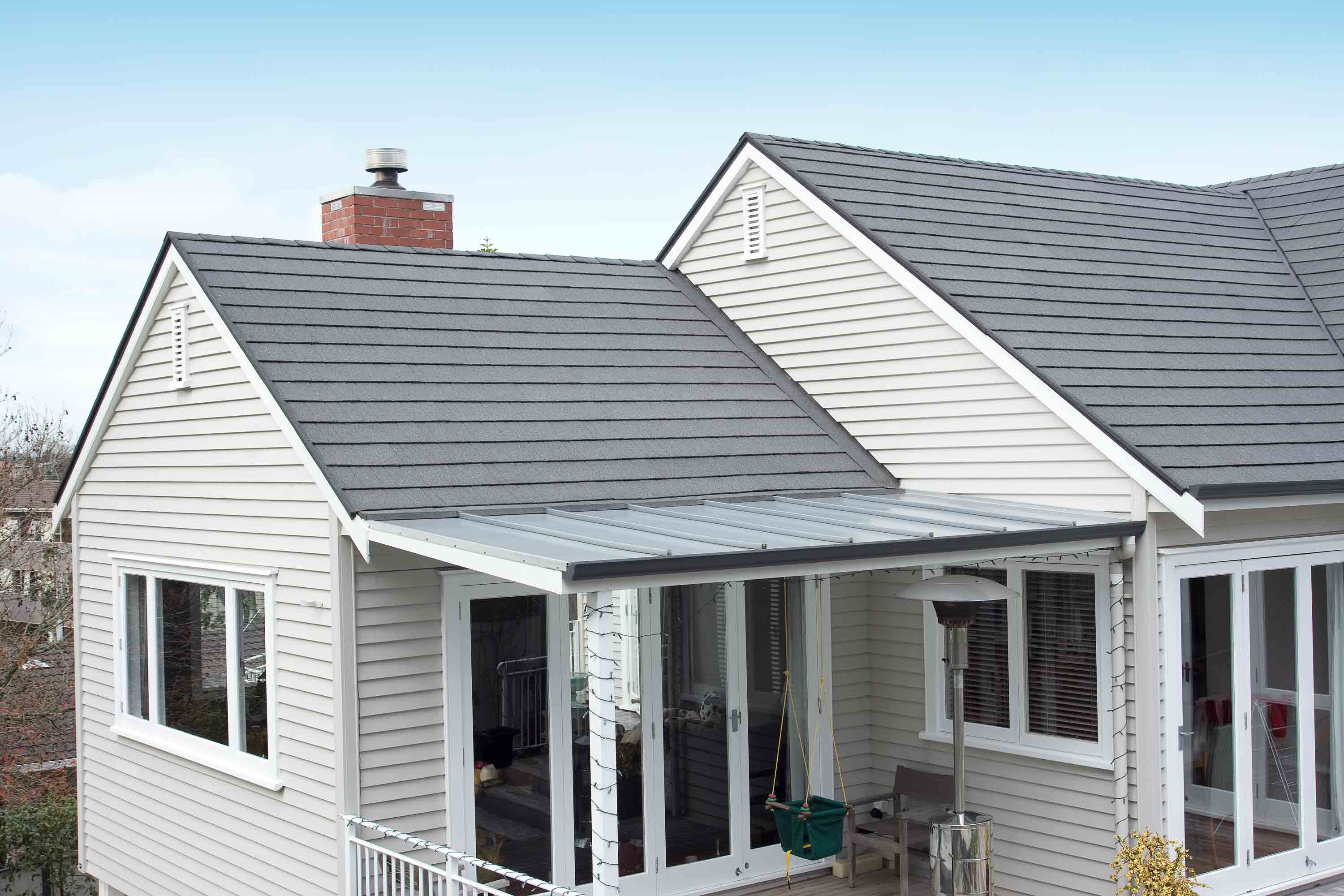 CF slate roof on renovated weatherboard home.